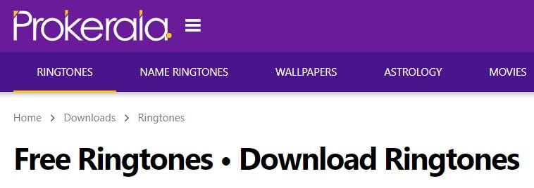 prokerala ringtone download