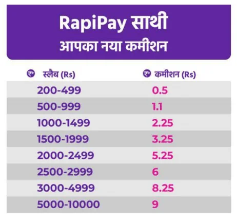 RapiPay Micro ATM Commission