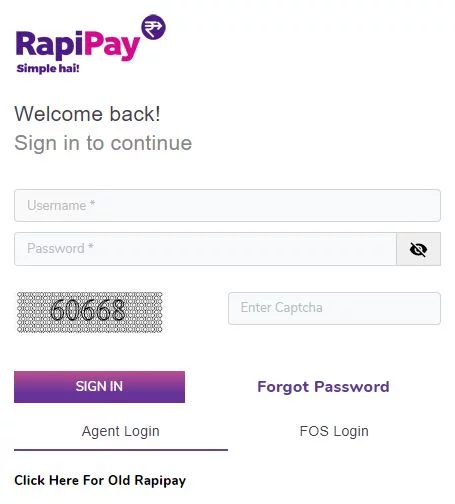 Rapipay agent login