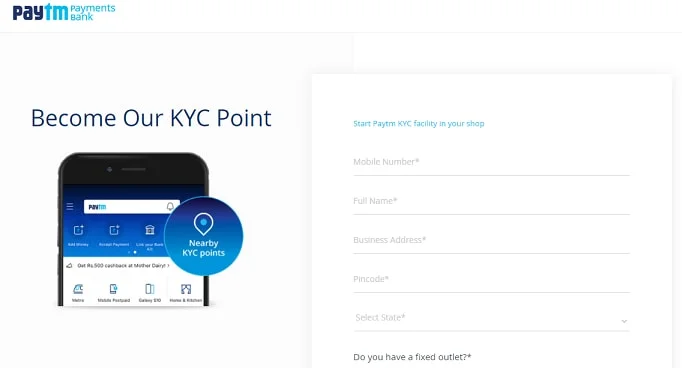 paytm bc kyc agent registration