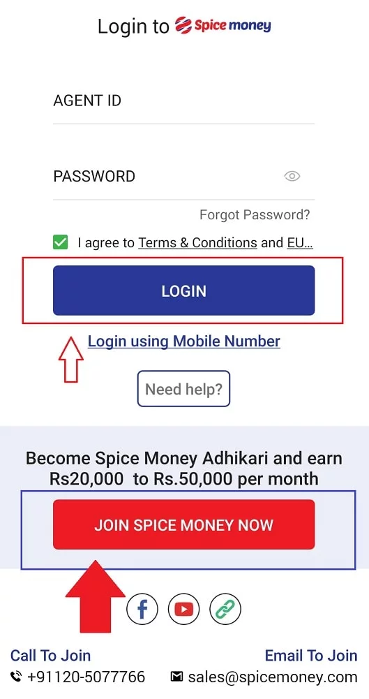 spice money login app