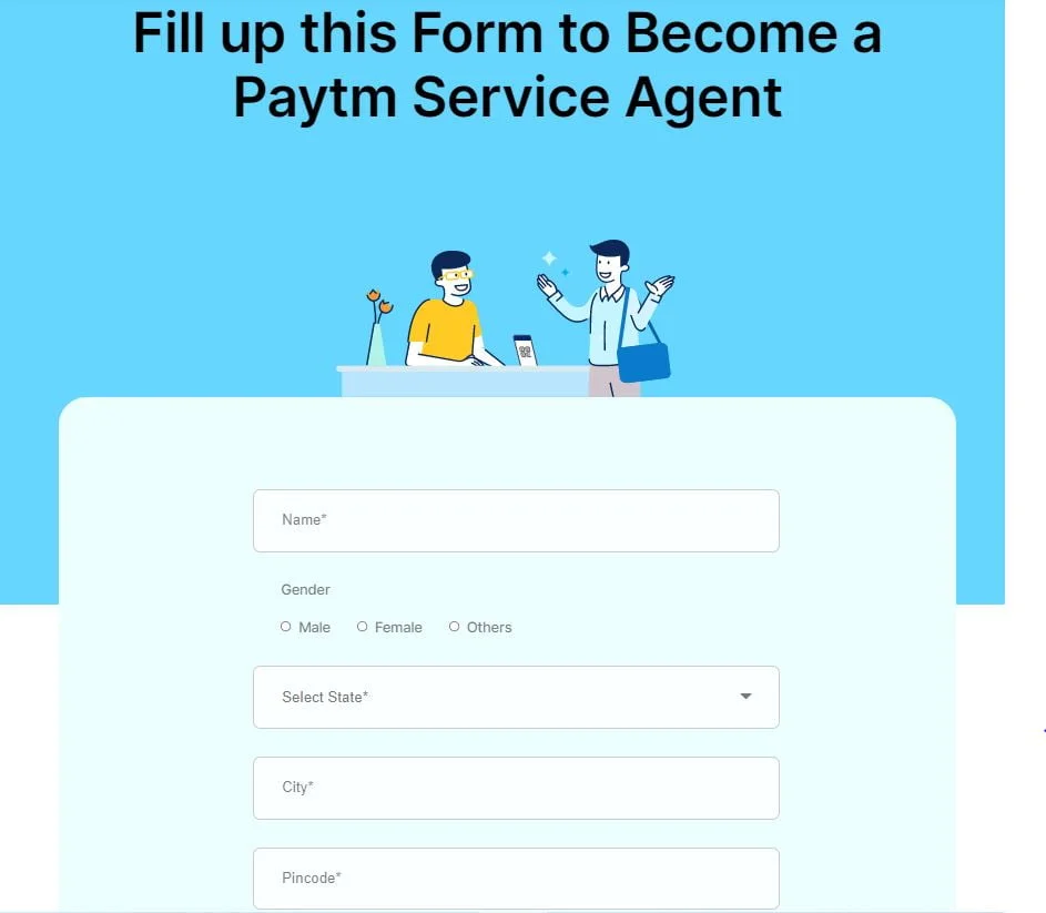 Paytm Service Agent form
