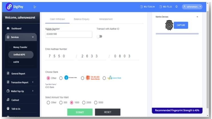 Digipay Lite Transaction
